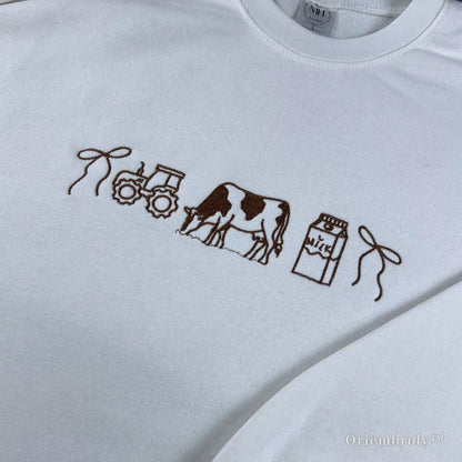 cottagecore sweatshirt embroidered farm life aesthetic outfit