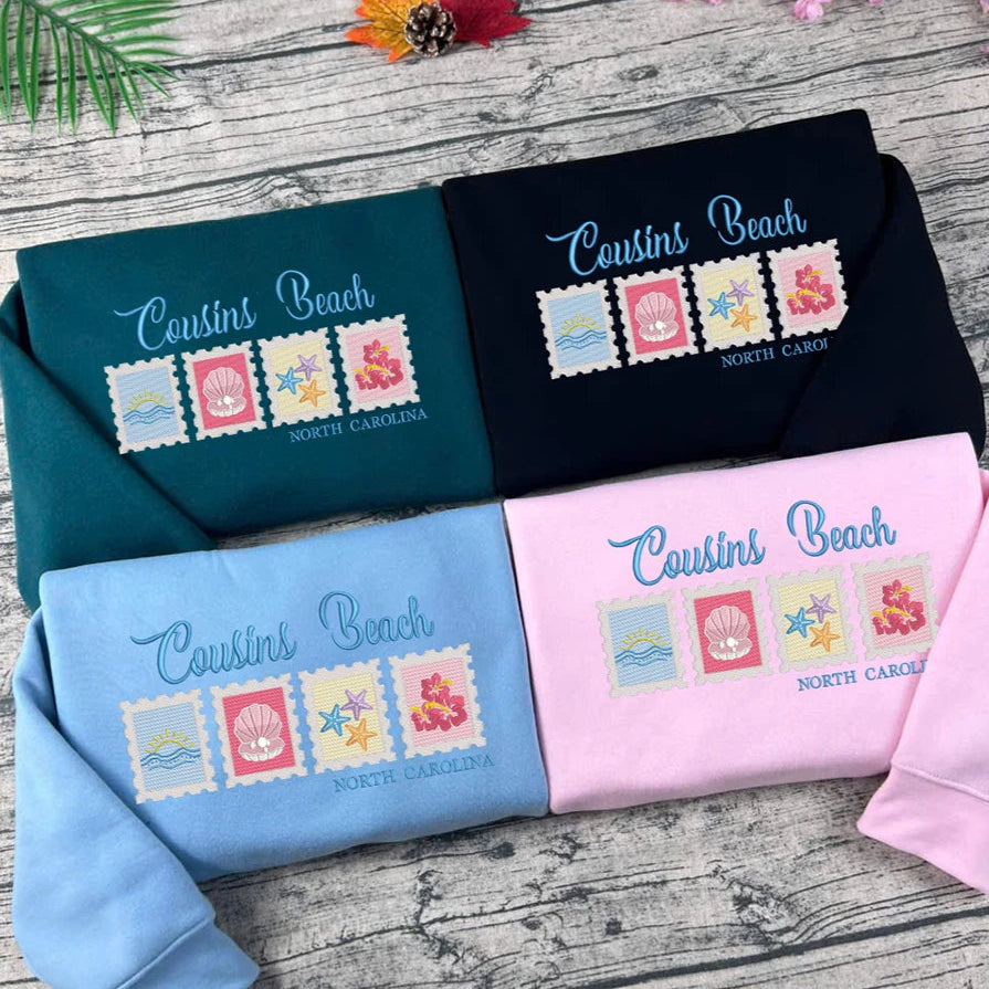 Cousins Beach Embroidered Shirt for Summer Vibes