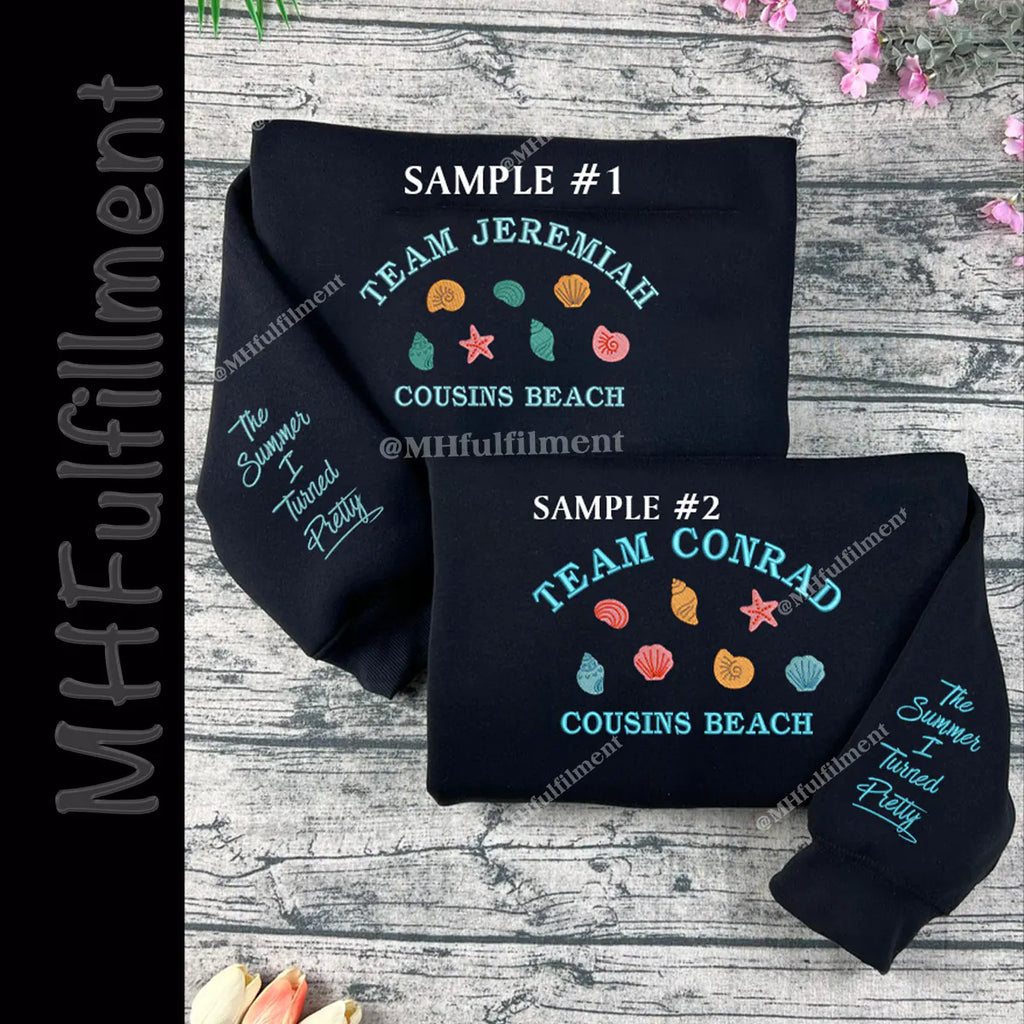 Cousins Beach Embroidered Sweatshirt | The Summer I Turned Pretty Hoodie | Team Conrad Team Jeremiah Shirt | TSITP Fan Merch