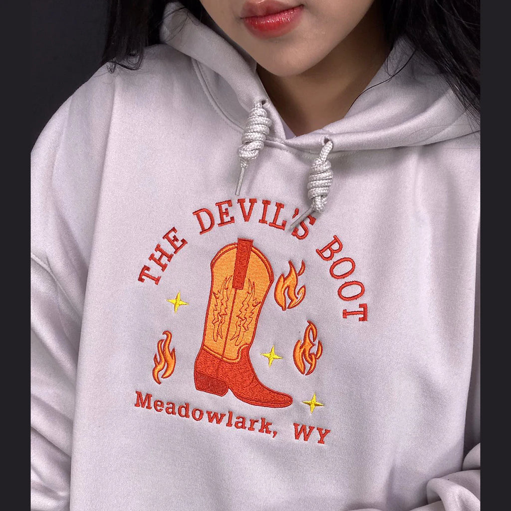 Cowboy romance embroidered sweatshirt from Lyla Sage's Done and Dusted series, perfect for book lovers.