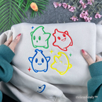 Perfect gift for Nintendo fans: Cozy fleece hoodie with cute Luma star sleeve embroidery.