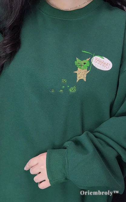 cozy gamer sweatshirt embroidered Zelda inspired design
