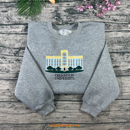 Creighton University CU embroidered crewneck sweatshirt