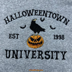 Unisex embroidered Halloween sweatshirt with crow