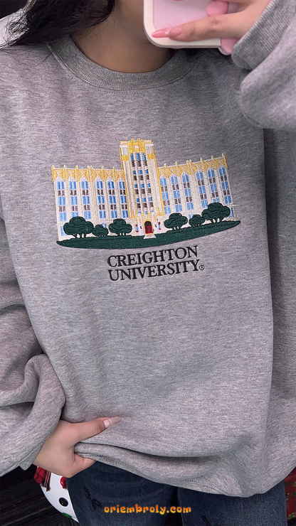 Classic Creighton University college crewneck