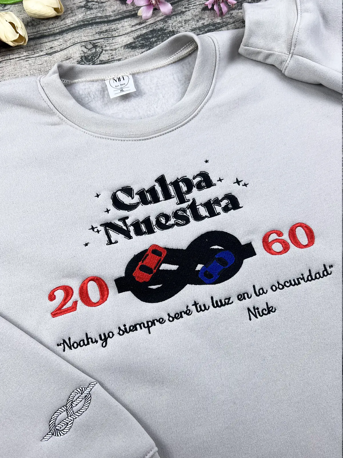 Cozy Culpa Nuestra embroidered hoodie