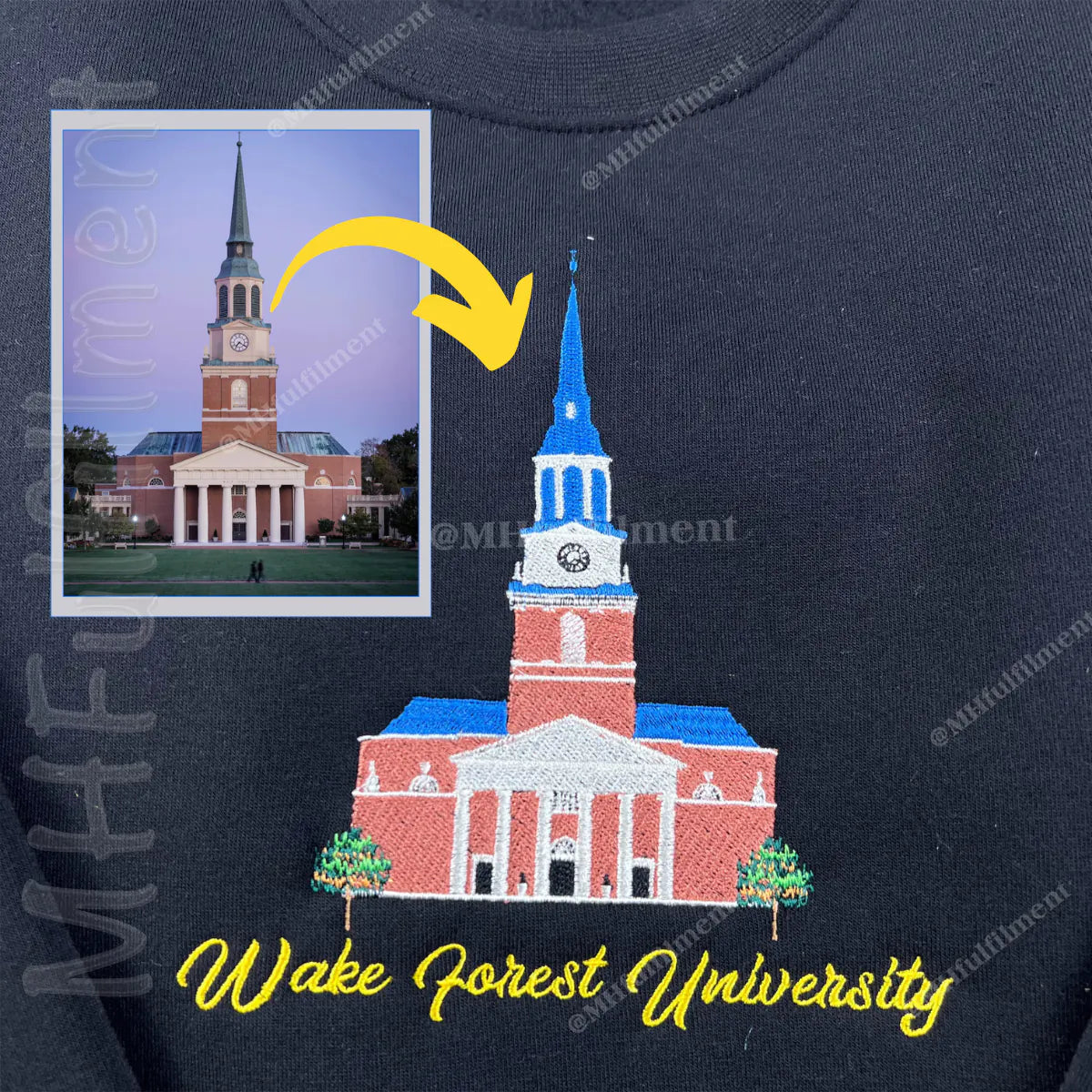 Custom College Sweatshirt – Custom Building & Name Embroidery | University Gift