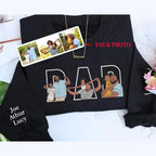 Custom embroidered dad portrait sweatshirt made from photo – personalized Father’s Day gift