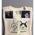 Custom dog embroidered sweatshirt with personalized pet design