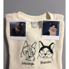 Custom dog embroidered sweatshirt with personalized pet design
