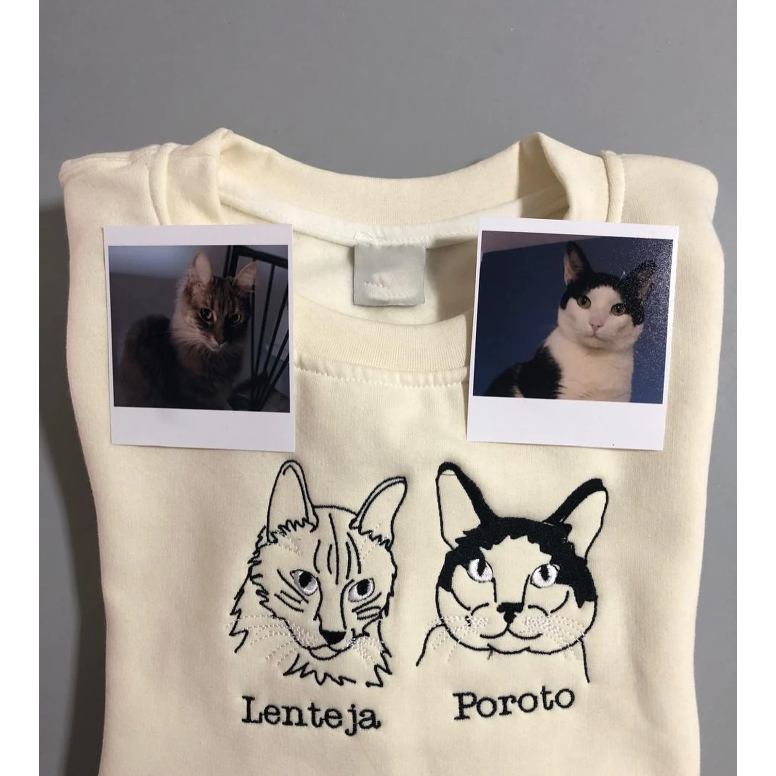 Custom dog embroidered sweatshirt with personalized pet design