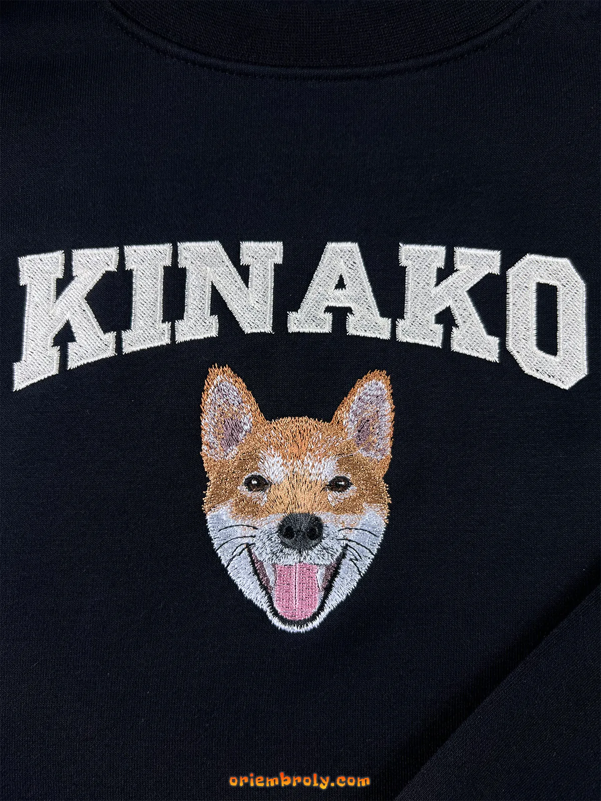 Personalized dog sweatshirt made from customer photo