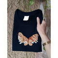 Custom double-dog-embroidered sweatshirt with personalized pet design