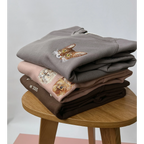Custom embroidered cat sweatshirt with personalized pet portrait