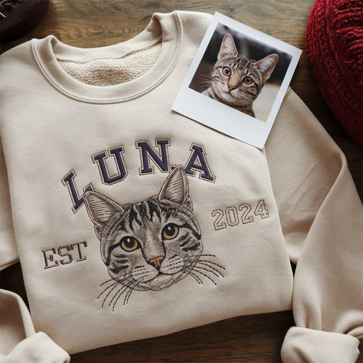 Embroidered Pet Signature Hoodie – Custom Pet Paw Print Design