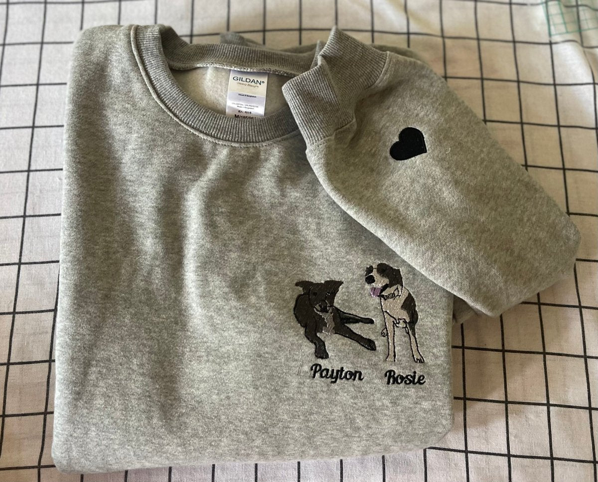 Custom embroidered pet name sweatshirt – Personalized pet lover gift