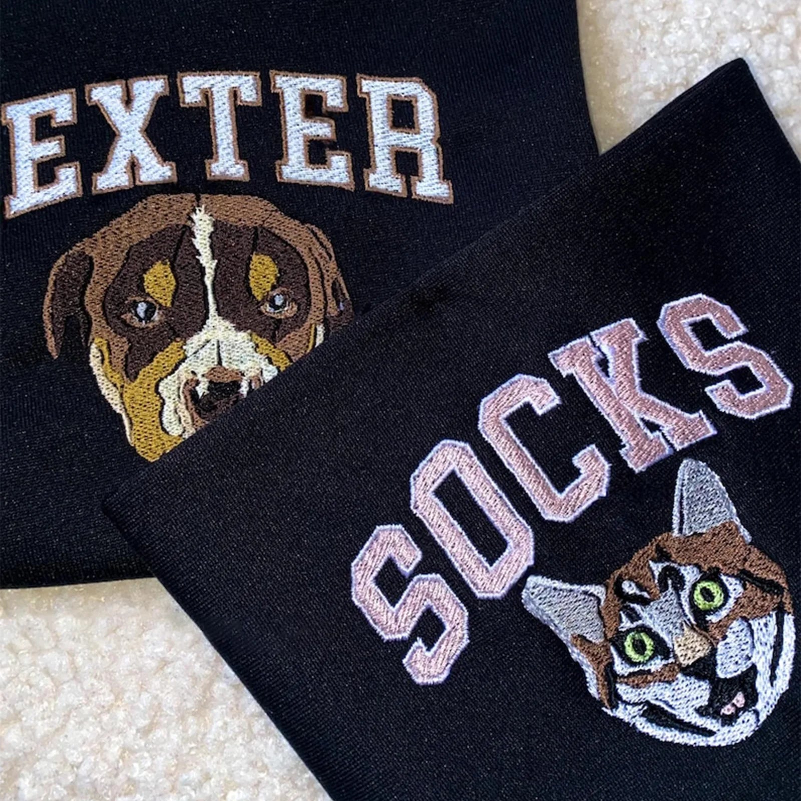 Custom embroidered pet sweatshirt for dog lovers