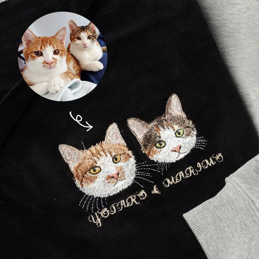 Custom embroidered pet sweatshirt for dog and cat lovers