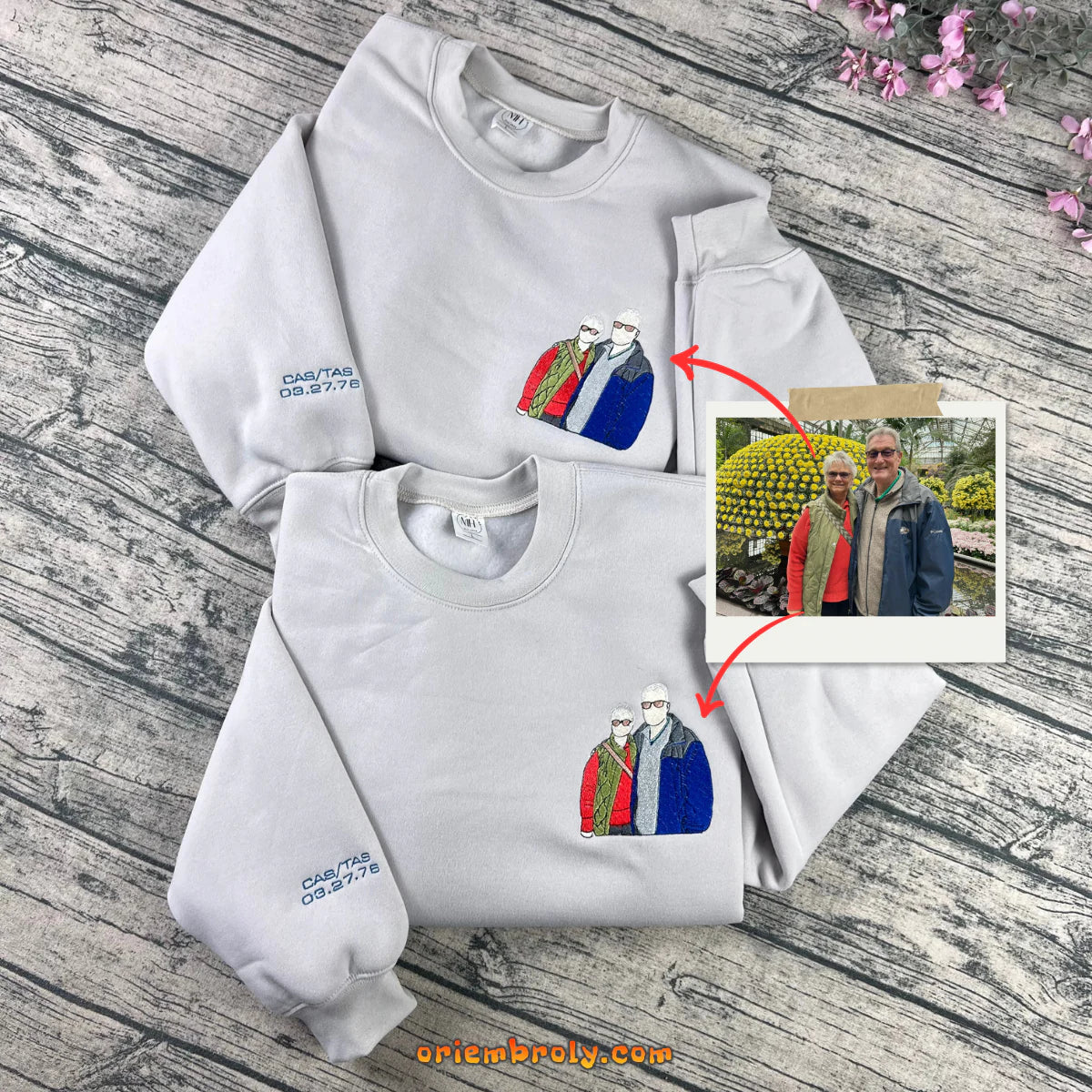 Custom embroidered photo sweatshirt – most meaningful gift of 2025