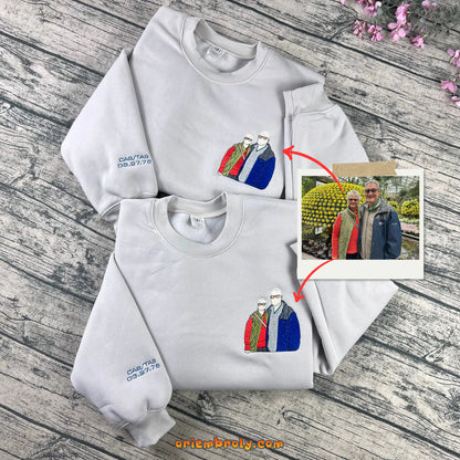 Custom embroidered photo sweatshirt – most meaningful gift of 2025