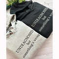 Front view of the Custom Embroidered Sweatshirt with personalized text