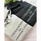 Front view of the Custom Embroidered Sweatshirt with personalized text