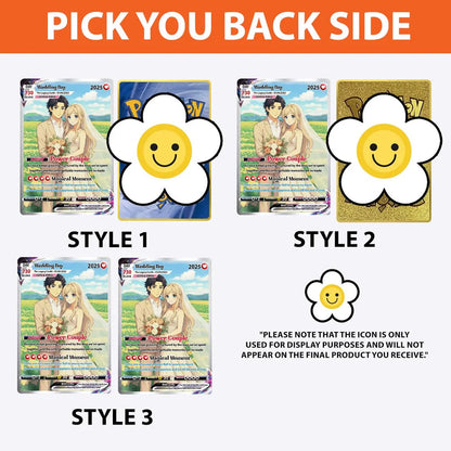 Pokémon inspired anniversary photo card custom made