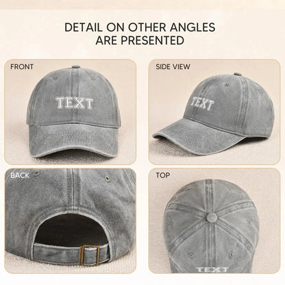 custom embroidered hat gift for men and women