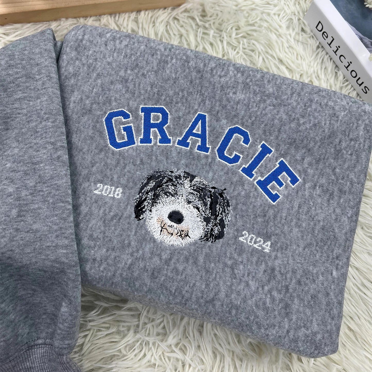 Custom Memorial Pet Portrait Hoodie – In Loving Memory