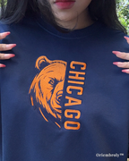 custom name varsity sweatshirt embroidered arched text