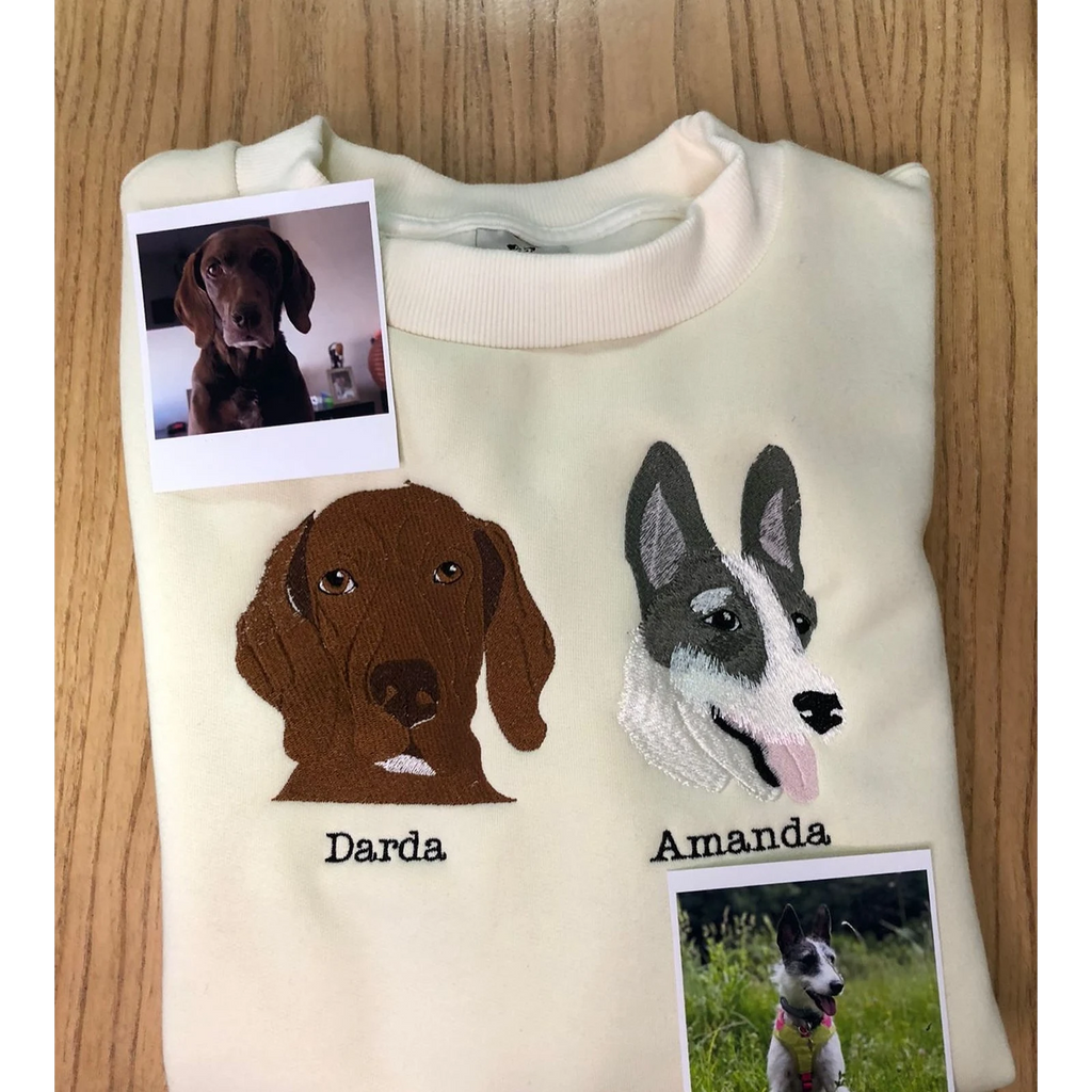 Custom pet embroidered sweatshirt for dogs and cats