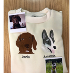 Custom pet embroidered sweatshirt for dogs and cats
