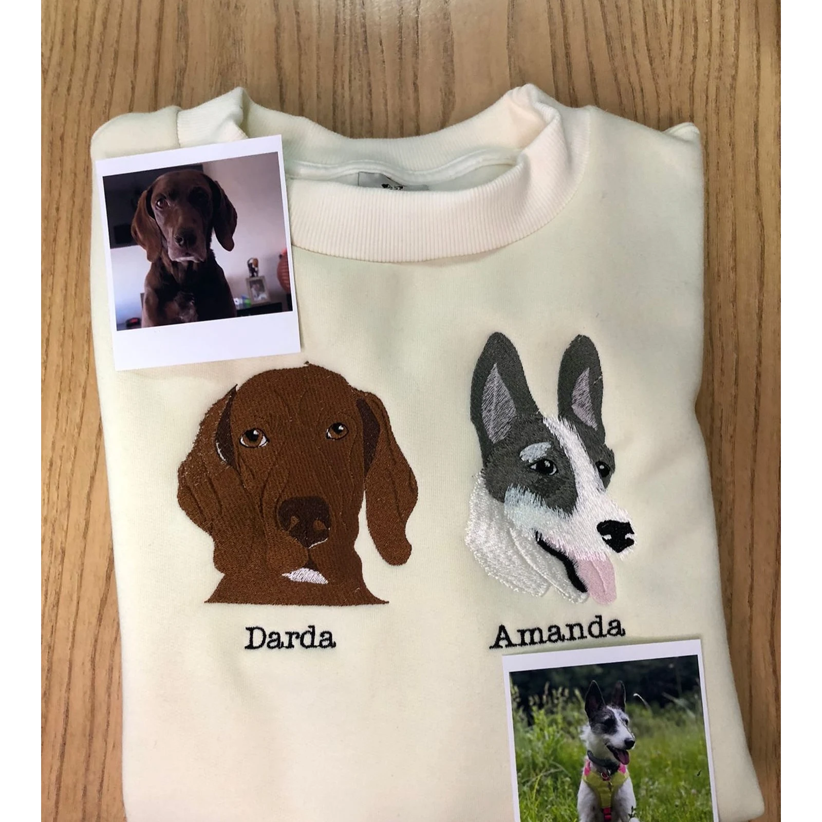 Custom pet embroidered sweatshirt for dogs and cats