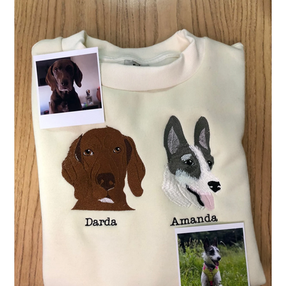 Custom pet embroidered sweatshirt for dogs and cats