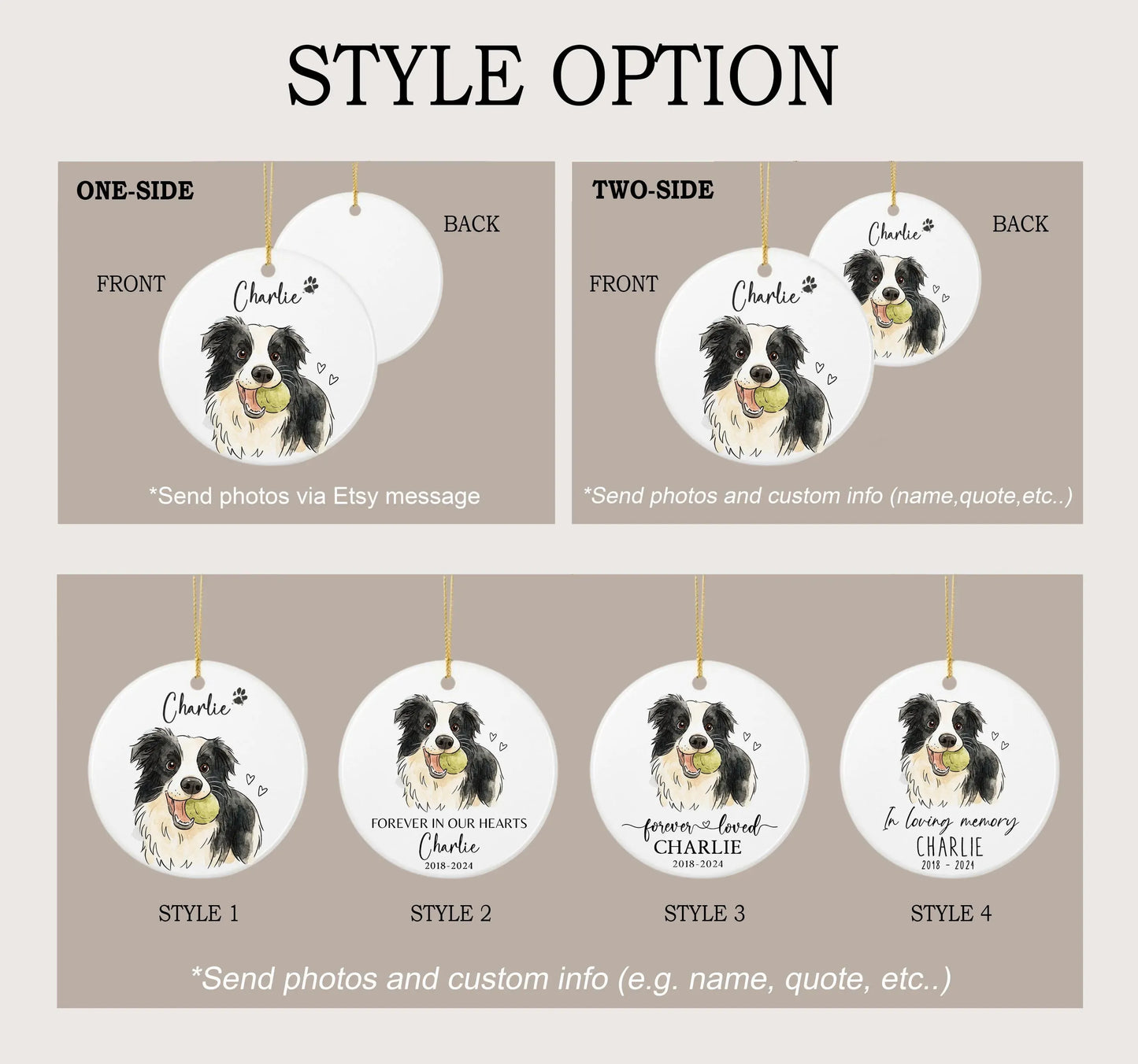 Custom pet memorial keepsake with watercolor design