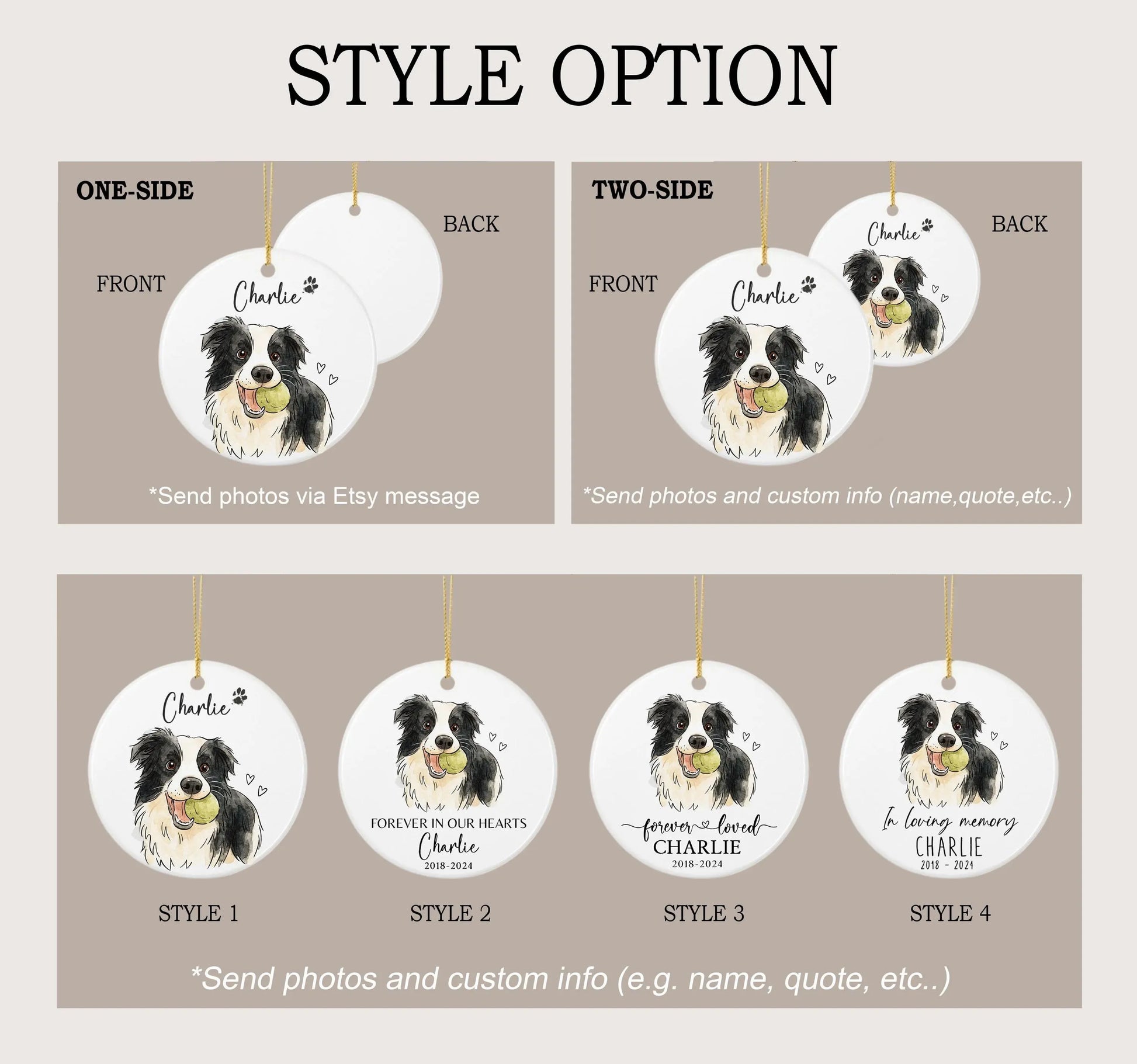 Custom pet memorial keepsake with watercolor design