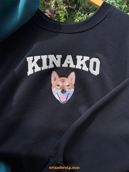 Made to order pet portrait crewneck sweatshirt