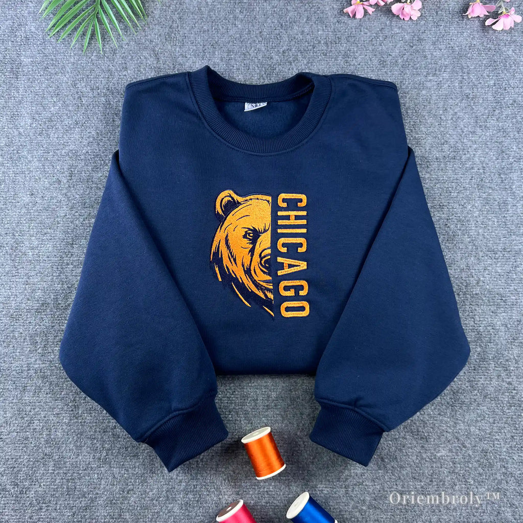 custom school sweatshirt personalized embroidered varsity crewneck