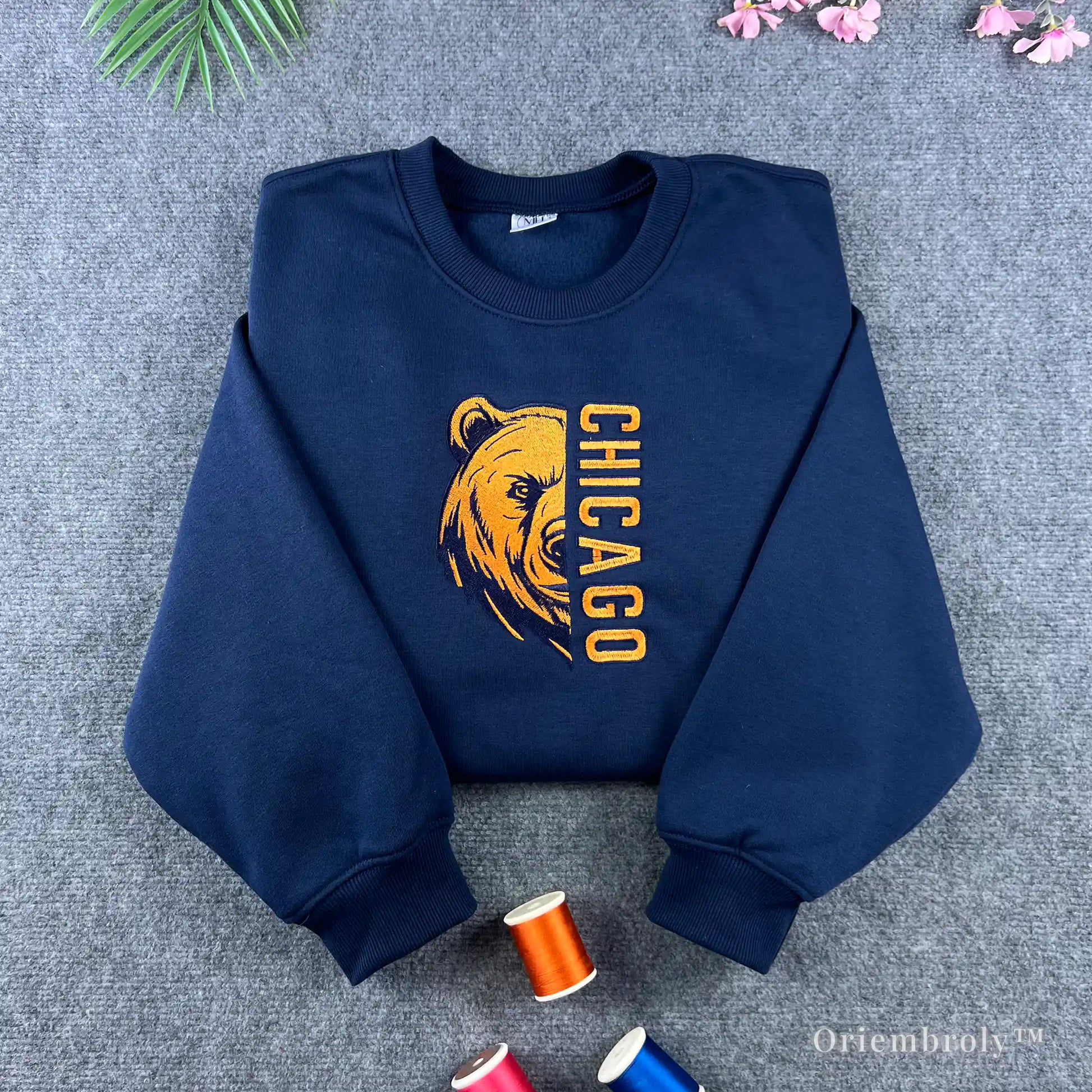 custom school sweatshirt personalized embroidered varsity crewneck
