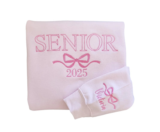 Front view of the Custom Senior Graduation Embroidered Sweatshirt 2025