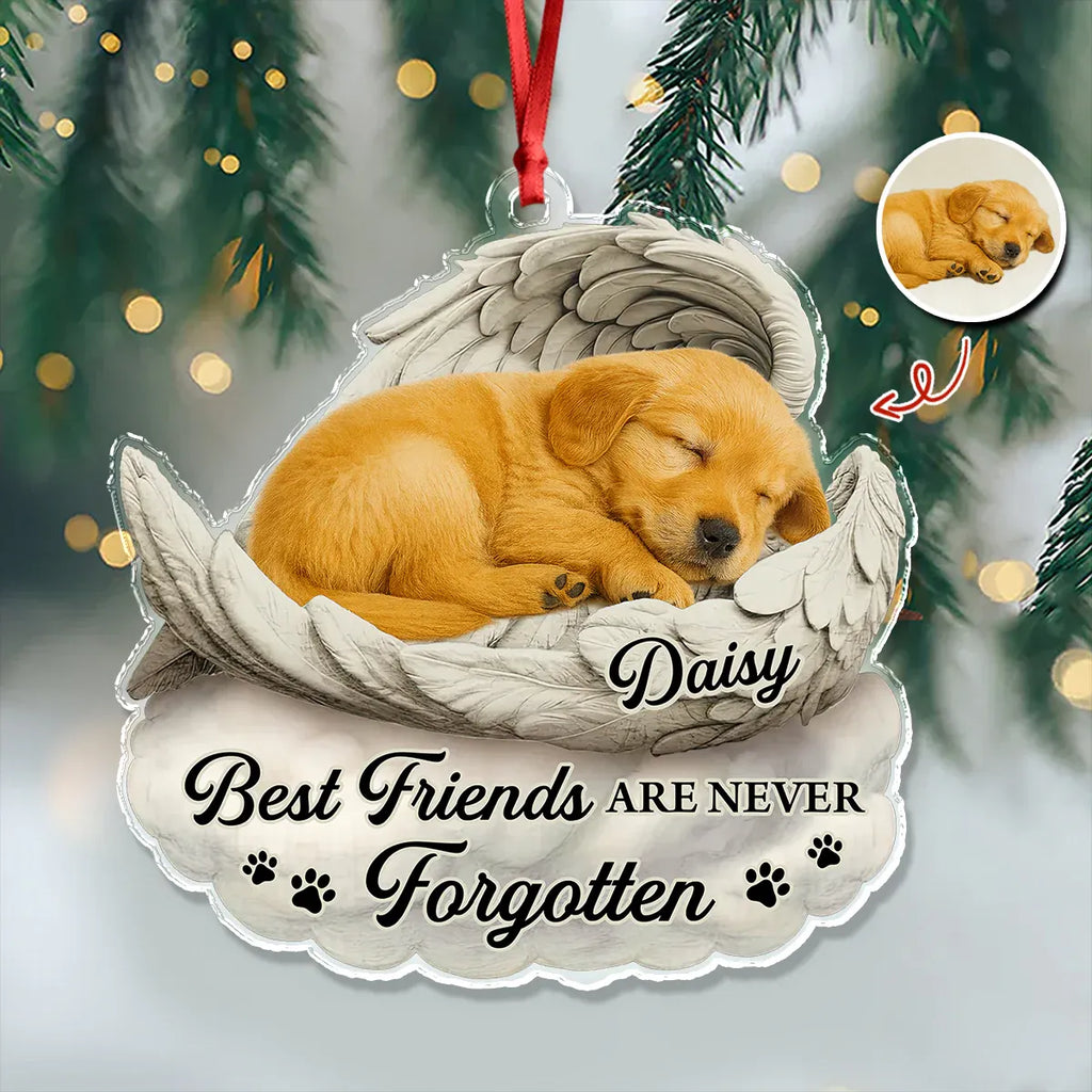 Pet photo acrylic ornament custom-shaped