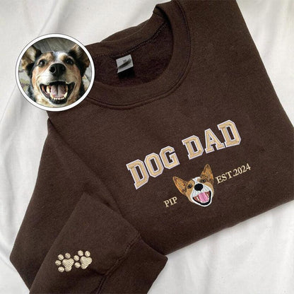 customized pet photo embroidery sweashirt