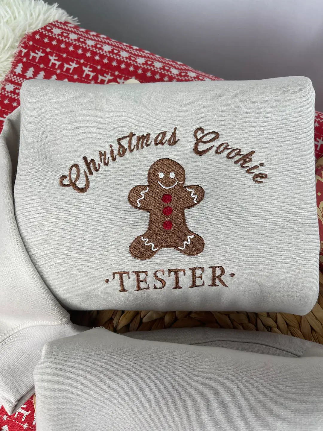 Cute couple Christmas sweatshirt, matching holiday sweater for him and her