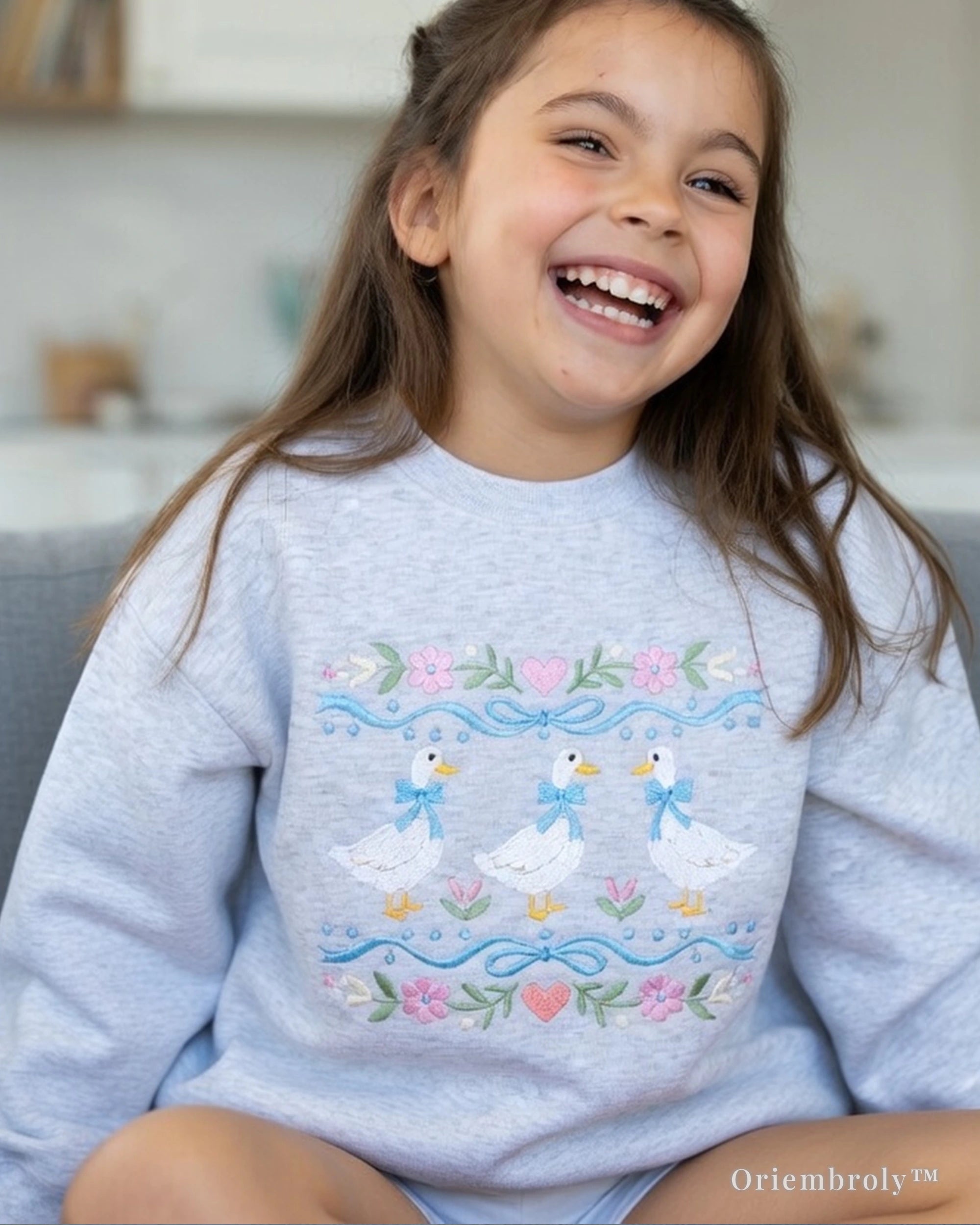 embroidered duck sweatshirt gift for animal lovers