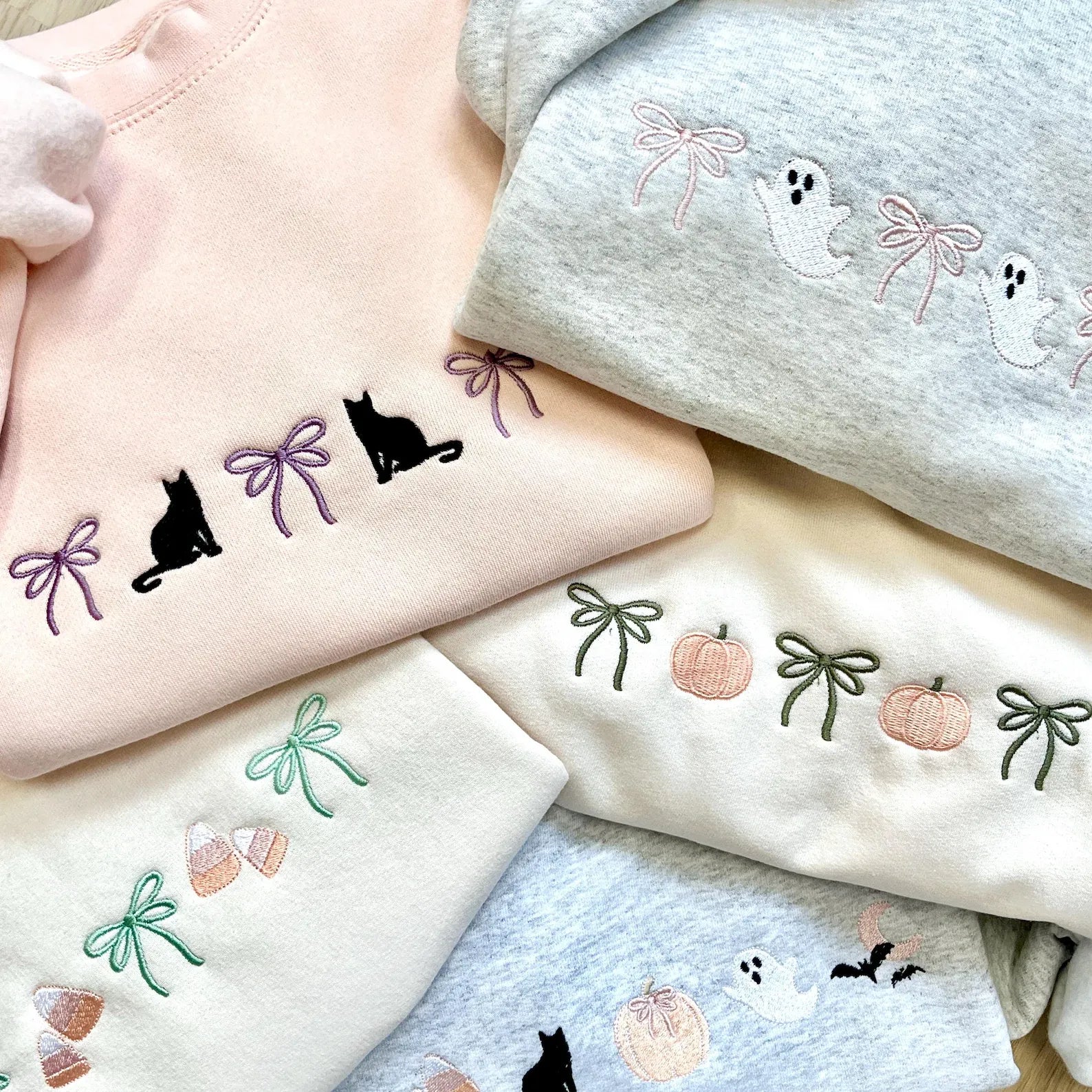 Spooky season crewneck sweatshirt with cute design