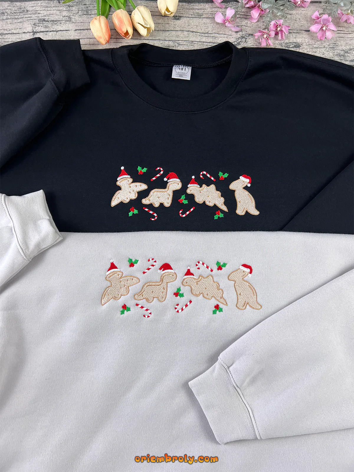 Gingerbread dinosaur cookie Christmas apparel for adults