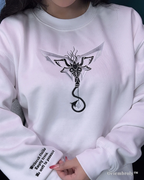 dark gaming inspired embroidered sweatshirt