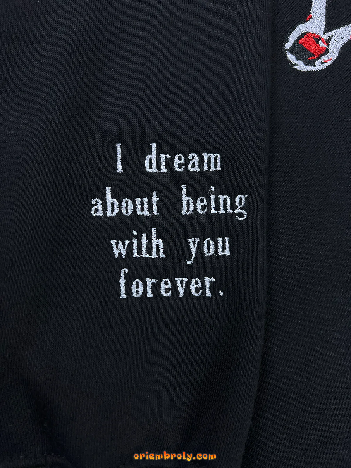 Dark romance inspired embroidered sweater