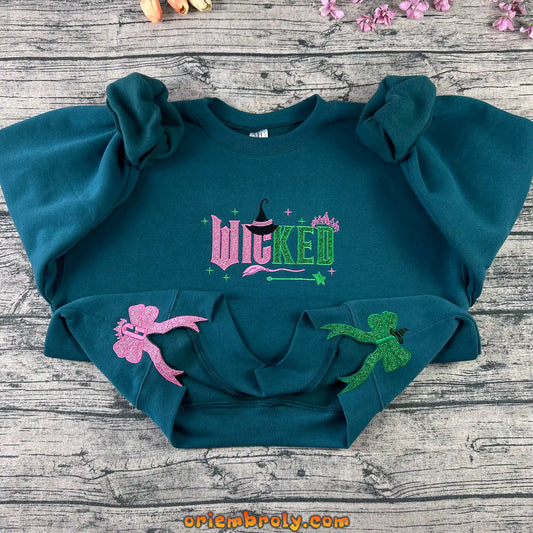 Defying Gravity Bow embroidered crewneck