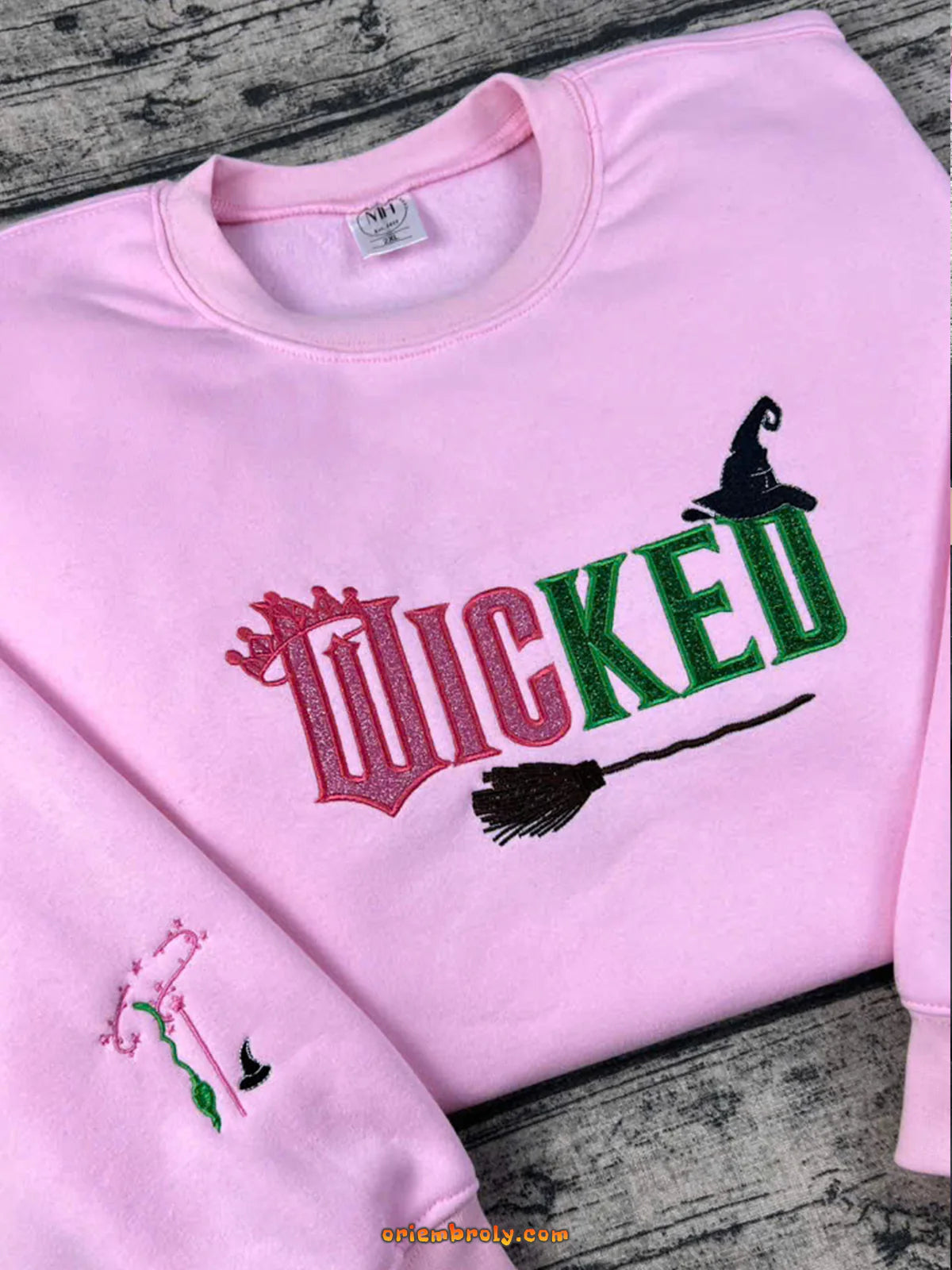 Wicked the musical sweatshirt with sleeve embroidery